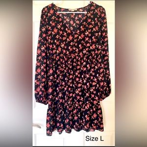 A chiffon mini dress